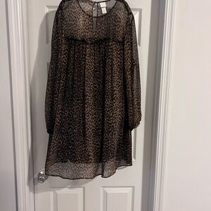 H&M Animal Print Blouse - Brown and Black